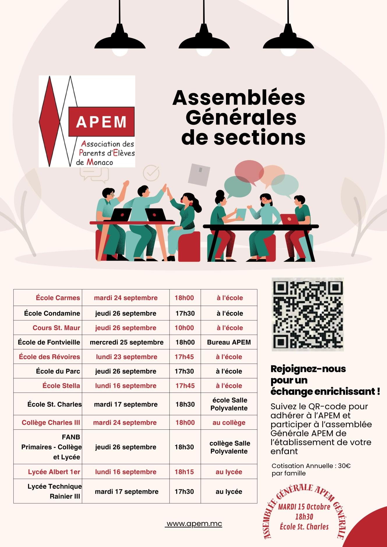 APEM - AG des sections