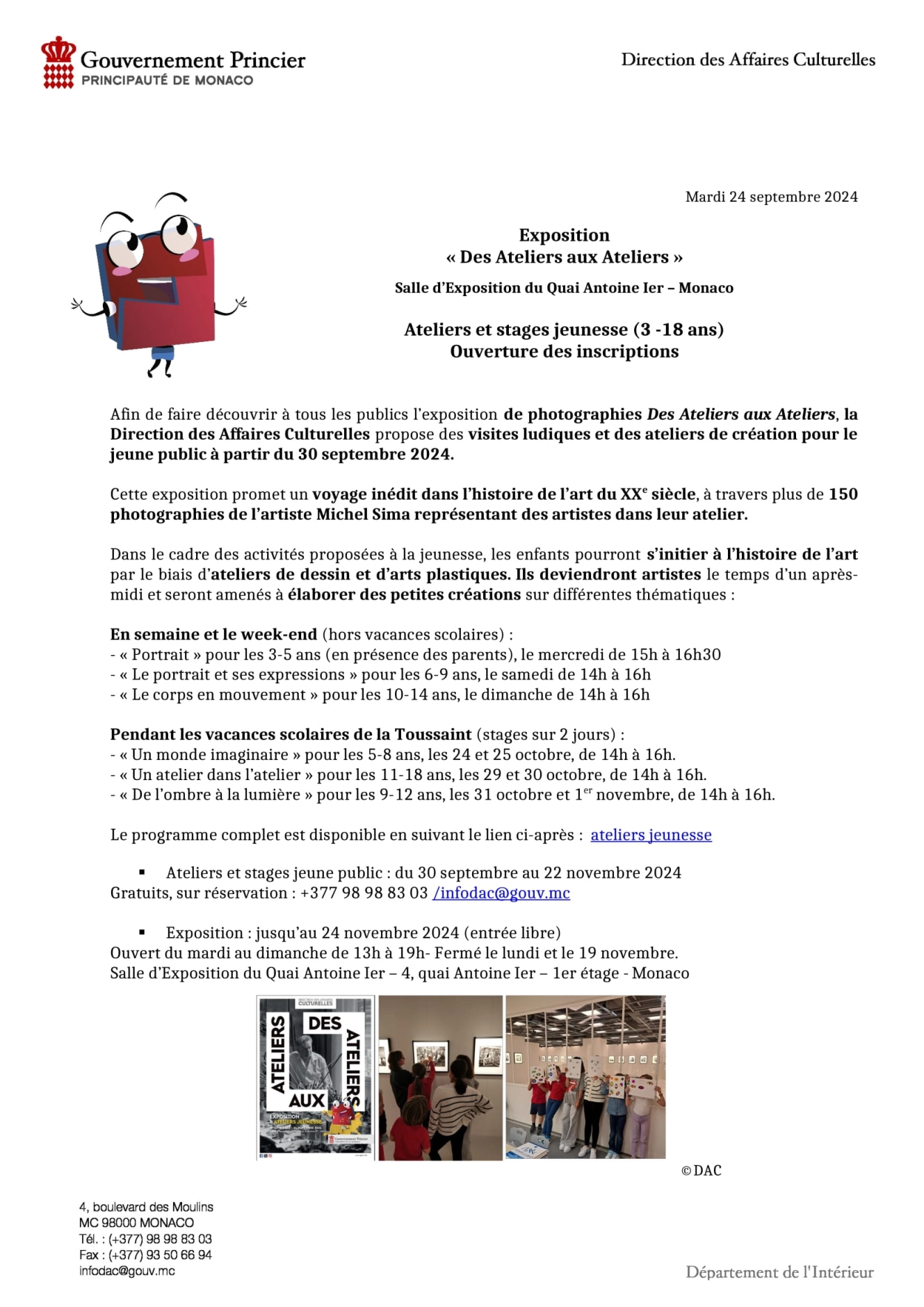 Exposition Direction des Affaires Culturelles - Ateliers Grand public_2